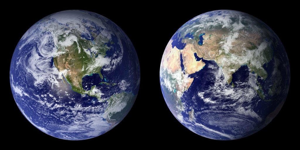 earth, planet, space